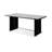 Black Rectangular Stone Butterfly Leaf Dining Table-1463466079