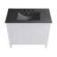 Meuble-lavabo en chêne blanc Cascade 36 po avec comptoir en céramique noir à 3 trous-100841267-100841270
