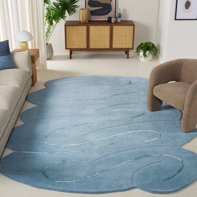 Dinyu Hand-Tufted Wool and Viscose Rug