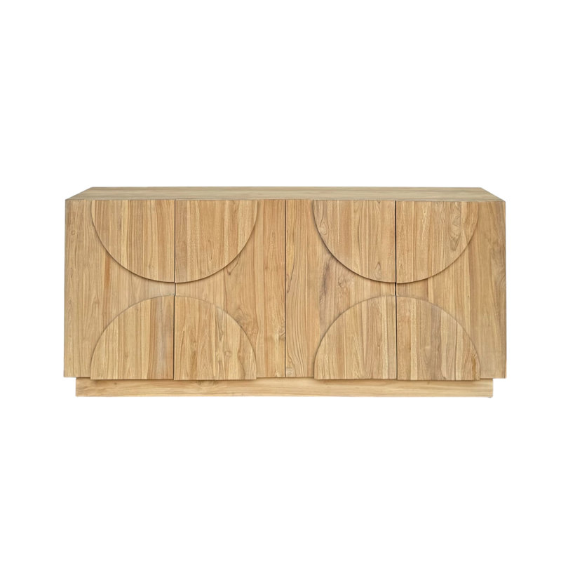 Armoire en bois de teck naturel Ollie