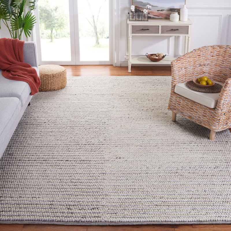 Tapis en laine et en coton tissé à la main par MSR Natura 9650 Martha Stewart, Rectangulaire 8 pi x 10 pi