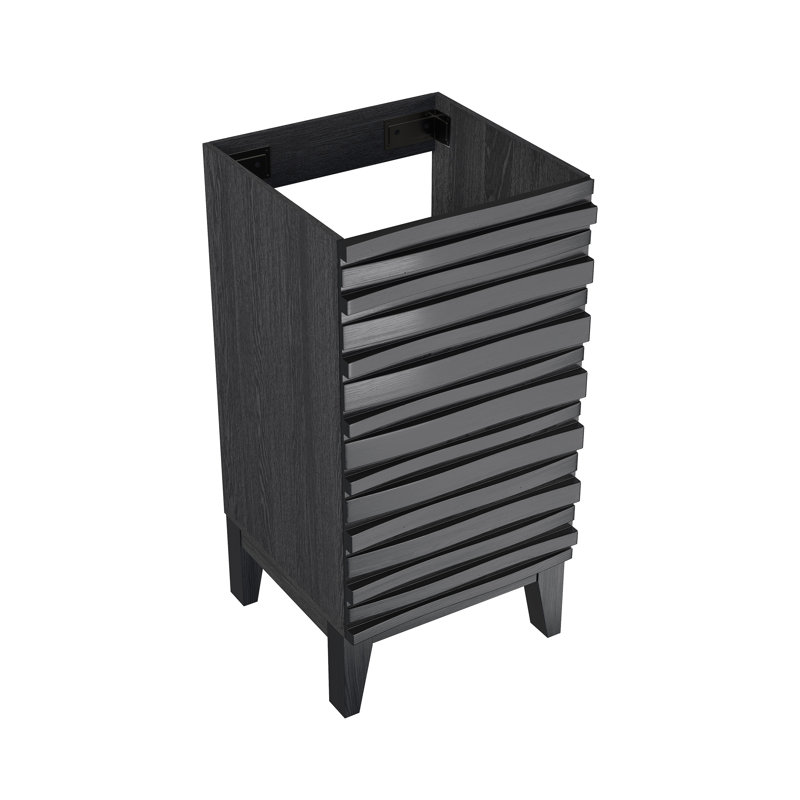 Meuble-lavabo noir 18 po Cascade, Noir