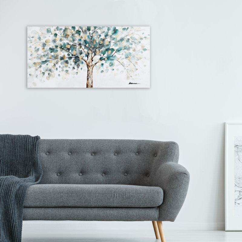 Peinture sur toile tendue, H 20 po x l 40 po x P 2 po