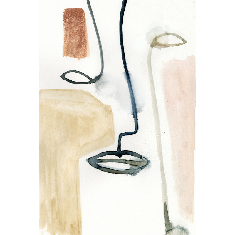 Masque I by Victoria Barnes - Painting Print, 122 cm H x 81 cm W , Black Floater Framed