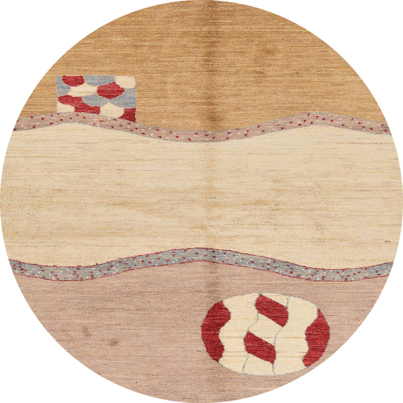Abstract Indoor Rug, Round 3'