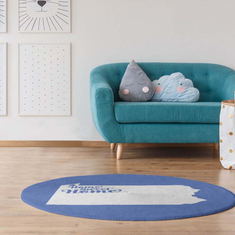 Tapis en poly-chenille erie à la maison, Rond 5 pi