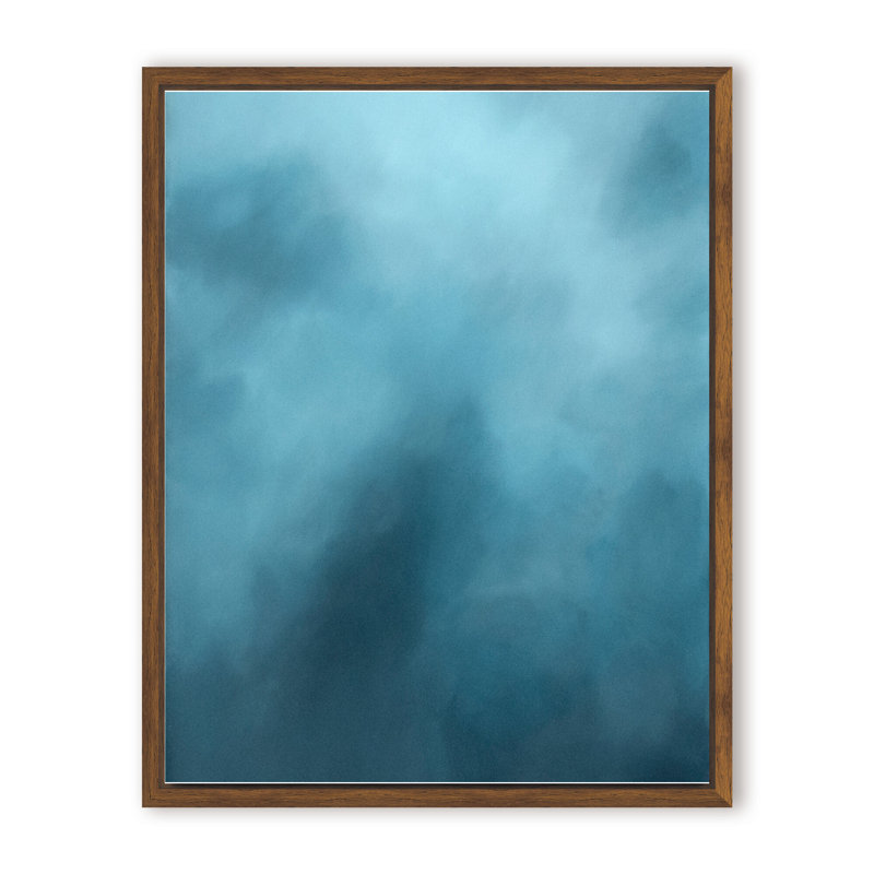 Coastal Retreat Underwater Clouds XVIII by - Floater Frame Print on Canvas, 20" H x 16" W x 2.375" D, Framed Canvas, Brown