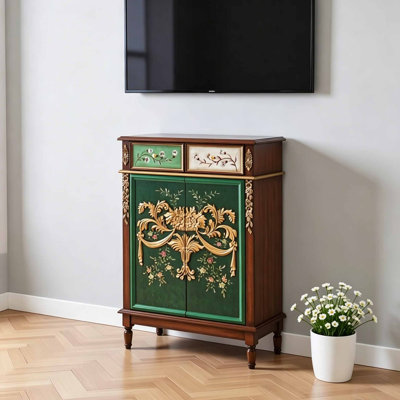 European style retro painted shoe cabinet