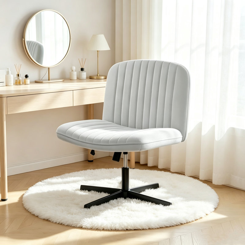 Velvet Office Chair, Grey