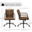 Blair Industrial Genuine Leather Swivel Tufted Executive Office Task Chair With 5-Star Base And Casters-1240466147