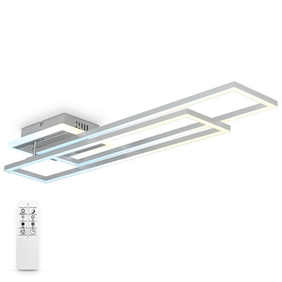 Perspections LED Ceiling Light CCT Frame Light Swivel Dimmable Timer Night Light 40W Aluminium