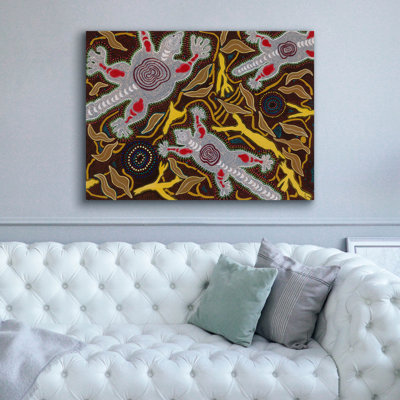 Art mural sur toile Epic Graffiti «Outback Flyers» par Pat Saunders-White, 54 po x 40 po