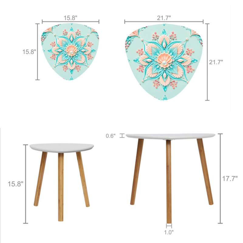 Ensemble de 2 tables basses gigognes Triangle
