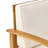 Stylish Wood Club Chair, Water- Seat Included Patio Chair In Cream, Constructed From