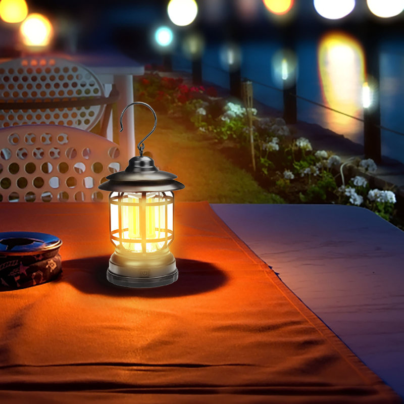 Lampe de camping rétro pour l'extérieur, Black