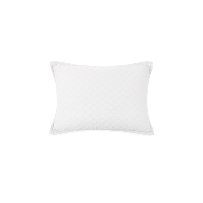 Monaco Square Pillow Cover & Insert, White