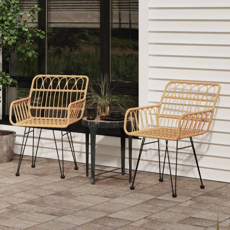 Fauteuil de salle à manger Hum Patio, Brun