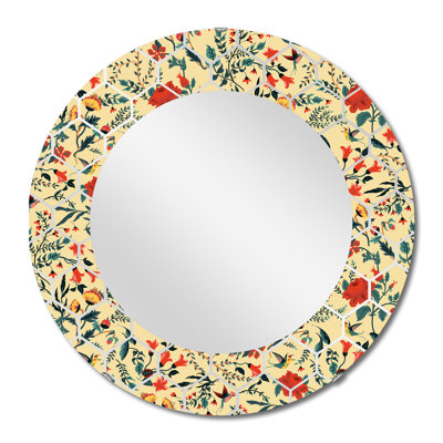 Vintage Roses And Little Birds I  Traditional Wall Mirror