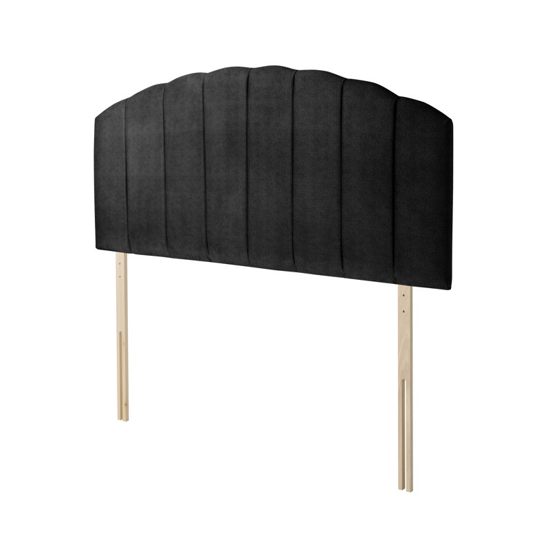 Merlin Upholstered Headboard, Double (4'6), Ebony Woven