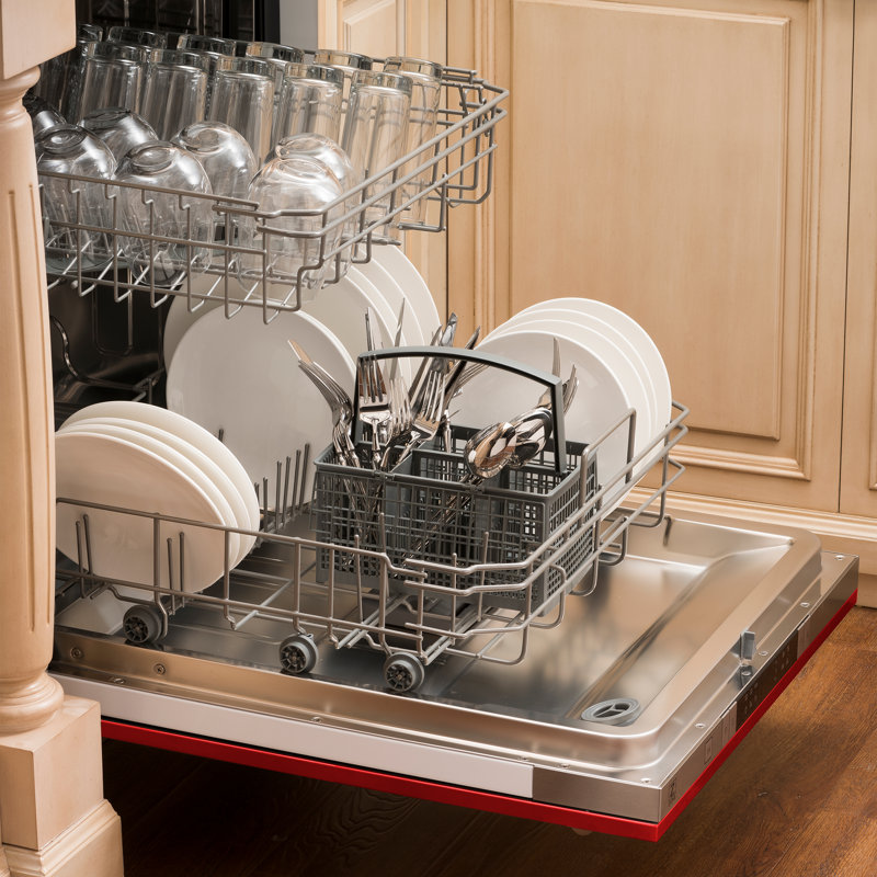 ZLINE 24 in. Fingerprint Resistant Control Dishwasher with Stainless Steel Tub and Style Handle, 52dBa