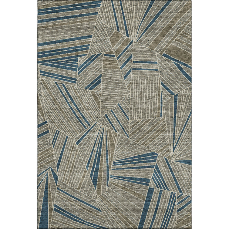 Premium Machine Washable Prisco Taupe Rug