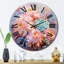 Horloge murale délicate et florale-93383888