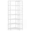 Grande bibliothèque de coin à 7 niveaux 79,53 "en bois et métal avec rangement pour le bureau à domicile-129989114