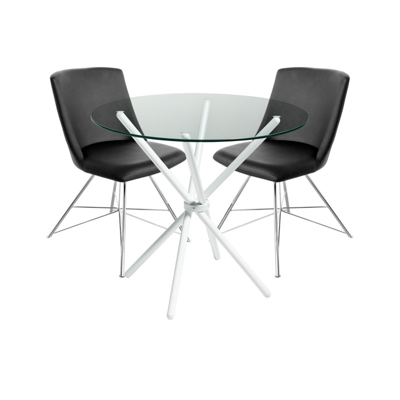 Pollak 4 - Person Dining Set, White
