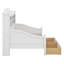 Lit de jour simple avec tiroirs de rangement et étagère de tête de lit, structure de lit de jour rétro en bois-1909767987