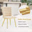 Chaise de salle à manger et de coiffeuse peu encombrante avec structure en métal doré-586155816