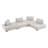 Modway Saunter, 4-Piece Sectional Sofa, Light Gray-2064819778