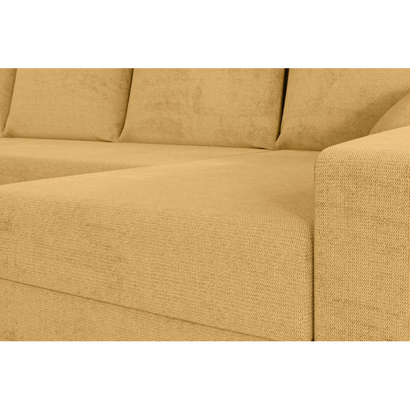 Shray 3 Seater Corner Sofa , Mustard yellow - Matana09