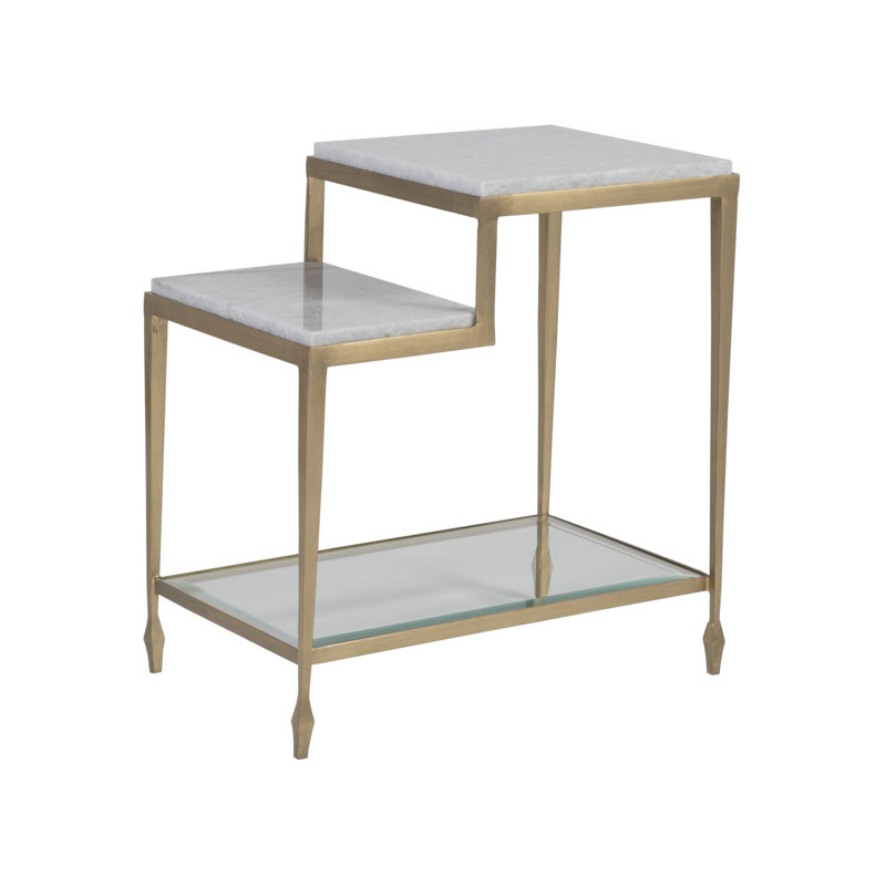 Signature Designs Sashay Gold Rectangular End Table