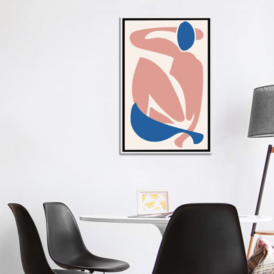 Reproduction d'une figure bleue et rose déconstruite par Mambo Art Studio - reproduction