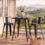 Ensemble repas de patio 3 pièces avec structure en acier thermolaqué-132433342