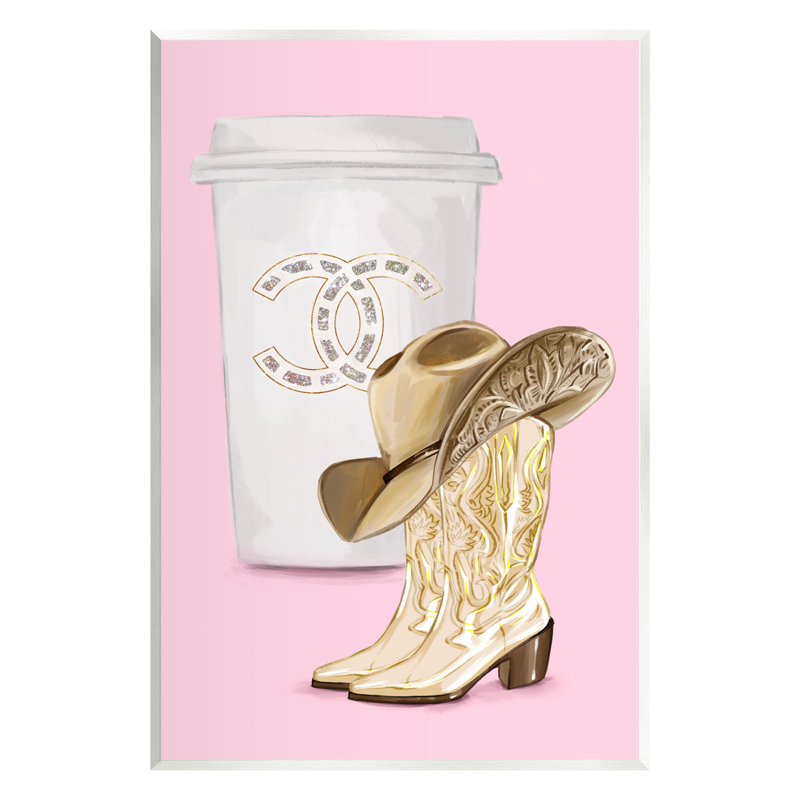 «Pink Glam Cowgirl» par Ziwei Li - impression, H 15 po x l 10 po x P 0,5 po, Unframed