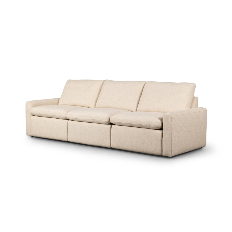 Tillery 111" Upholstered Power Reclining Sofa, Antigo Natural Performance Weave