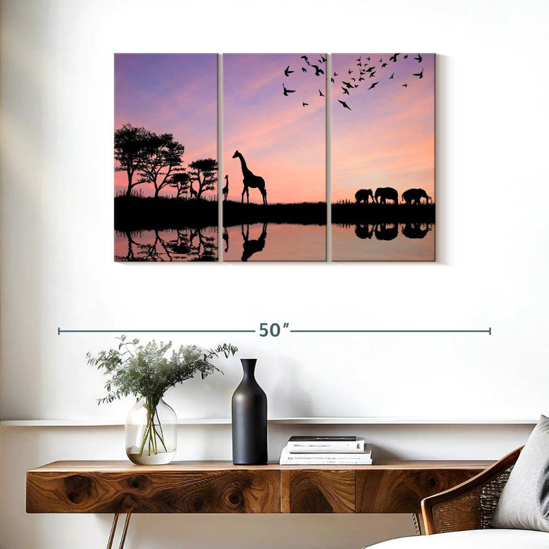 Animaux d'Afrique safari, H 24 po x l 38 po