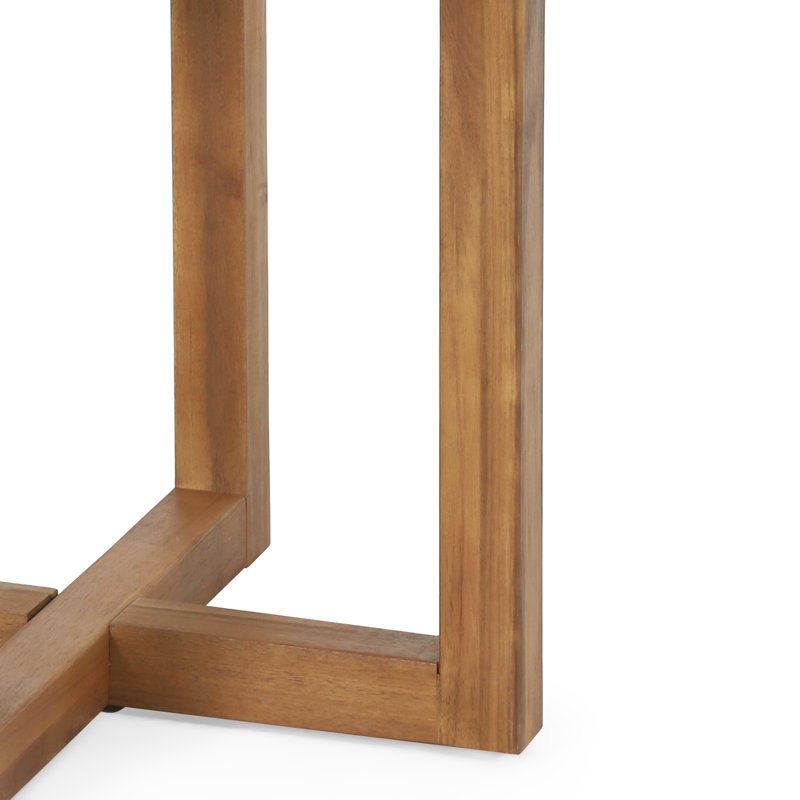 Table de bout d'extérieur en bois d'acacia Coralia, Teak