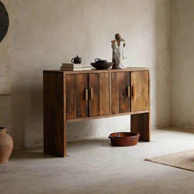Weathered Wood Entryway Console Table