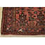 Tapis rouge rétro en laine noué à la main 3 pi 6 po x 9 pi 7 po Tribal Vintage