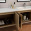 Meuble-lavabo mural 84 po avec double évier en acrylique renforcé Victoria-97880874