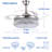 Zahnya 42'' Ceiling Fan with LED Lights-1334490964