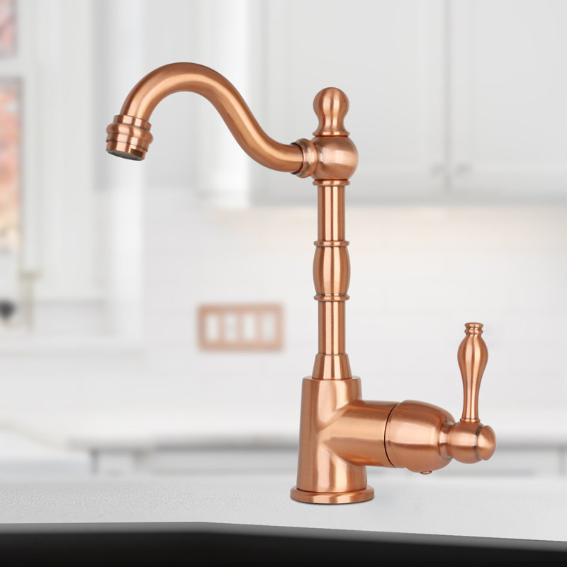One-Handle Widespread Kitchen Bar Faucet, Copper