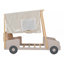 Lit voiture en bois avec coussin, toile de plafond et DEL-1294063571