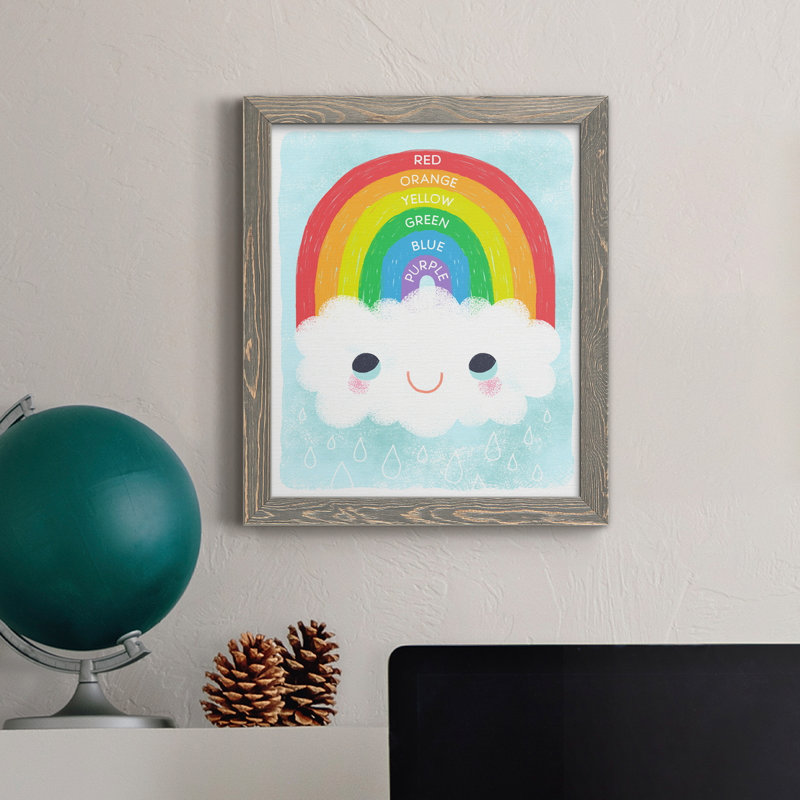 Rainbow Colors - cadre photo, impression sur toile, H 44 po x l 31 po x P 1 po, Gris