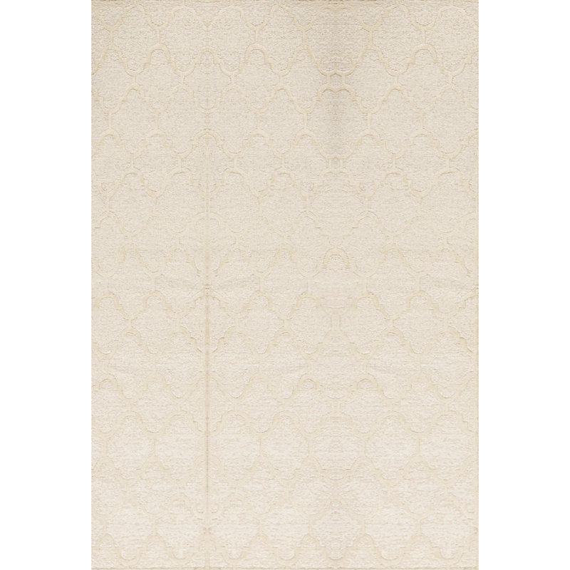 Himalayan Cotton Geometric Area Rug in Beige