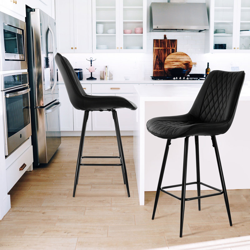 Stoffel Upholstered Counter Stool with Metal Frame