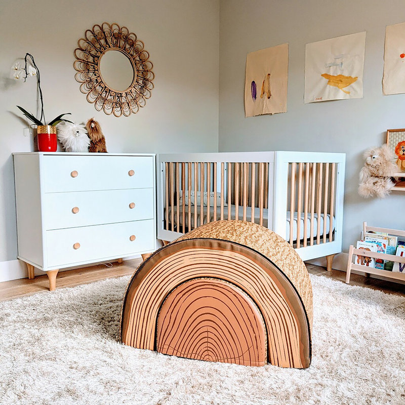 Tunnel pour arbre ECR4Kids SoftZone et grimpeur, ensemble de jeu pour tout-petit, chocolat