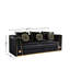 Canapé 87,7 po en velours de luxe avec 6 coussins décoratifs en métal doré-117480101